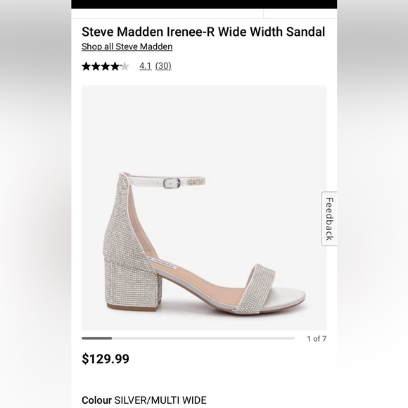 Steve Madden Irene-R Wide Width Heel Size 6 - Picture 7 of 7